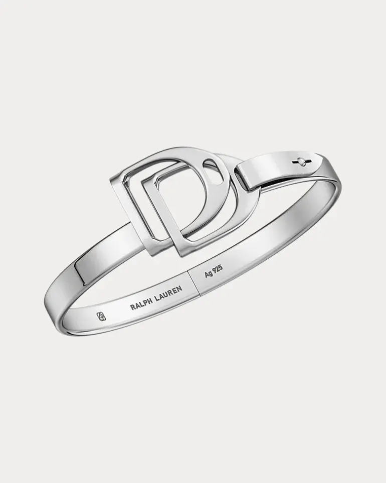 Silberarmreif mit zwei Steigbügeln Silver
