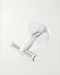 Silver Cufflinks Red