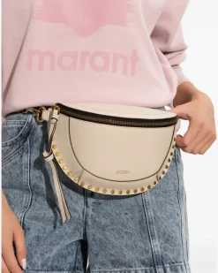 Skano Gürteltasche mit Nieten - Nude