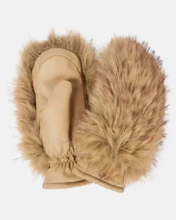 Skifäustlinge Hill aus Leder Beige