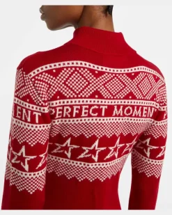 Ski-Overall aus Wolle Rot