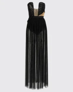 Skulpturales Tüllkleid Schwarz