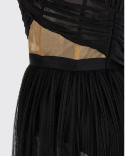 Skulpturales Tüllkleid Schwarz