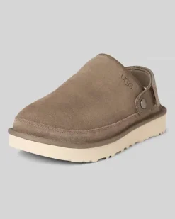 Slides mit Fesselriemen Modell 'GOLDENCOAST CLOG II Taupe