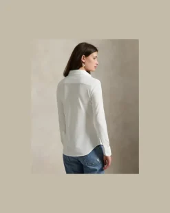 Slim-Fit Oxfordhemd aus Baumwollstrick White