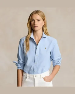 Slim-Fit Oxfordhemd Blue