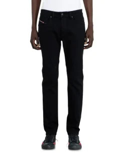 Slim Jeans Regular Waist 2019 D-Strukt, Schwarz/Dunkelgrau, Reißverschluss