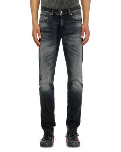 Slim Jeans Regular Waist 2019 D-Strukt, Schwarz/Dunkelgrau, Reißverschluss