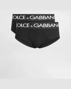 Slip Brando 2-pack - Mann Unterwäsche Und Loungewear Schwarz Baumwolle