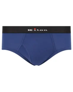 Slip mit Logo-Bund - Blau