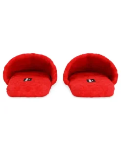 Slipper mit Logo-Stickerei - Rot