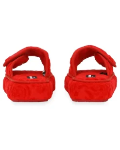 Slipper mit Logo-Stickerei - Rot