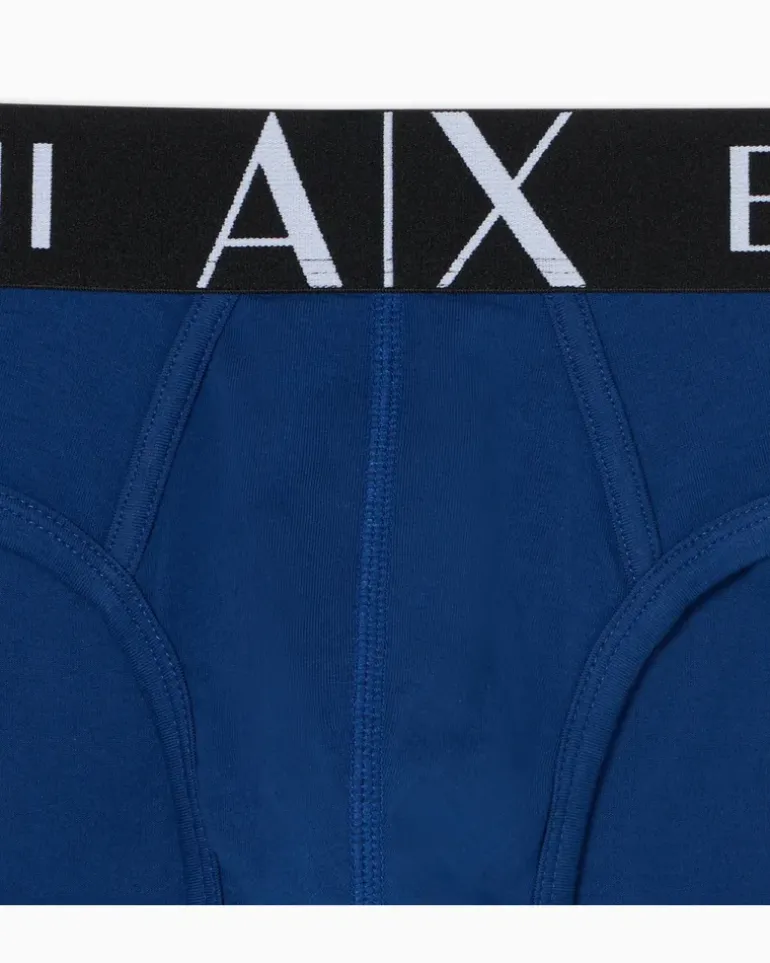 Slips aus Stretch-Baumwolle mit elastischem Bund Essential Blau