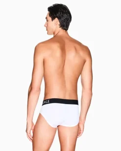 Slips aus Stretch-Baumwolle mit elastischem Bund Essential Weiß
