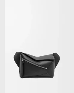 Small Puzzle Edge Bumbag In Leather skin Hombre puzzle Black