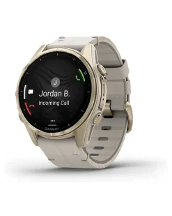 Smartwatch Fenix 8 - 43 mm AMOLED Sapphire Nebelgrau Softgold