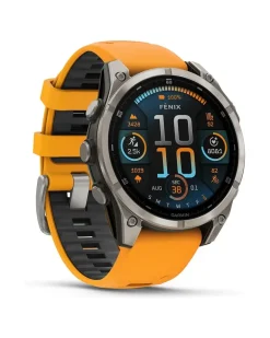 Smartwatch Fenix 8 - 47 mm AMOLED Sapphire Graphit Titanium Titan Orange