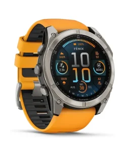 Smartwatch Fenix 8 - 51 mm AMOLED Sapphire Graphit Titanium Titan Silber