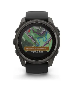 Smartwatch Fenix 8 - 51 mm Solar Sapphire Graphit Carbongrau Titan DLC Schwarz