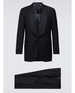 Smoking aus Wolle und Mohair Blau