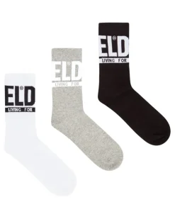 Socken mit Logo-Bündchen im Dreierpack - Socken - Herren - Bunt
