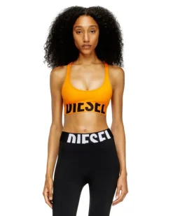 Sport-BH aus Mikrofaser mit Cut-off-Logo - BHs - Damen - Orange