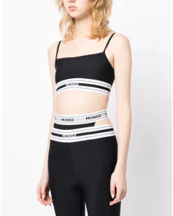 Sport-BH mit Logo - Schwarz