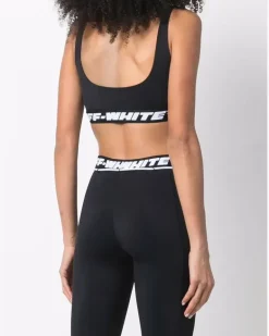 Sport-BH mit Logo - Schwarz