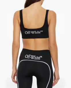 Sport-BH mit Logo-Stickerei - Schwarz