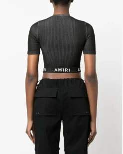 Sportoberteil mit Logo-Print - Schwarz