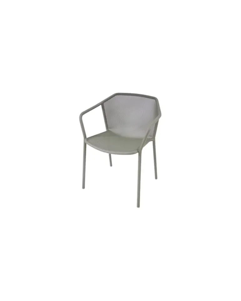 Stapelbarer Sessel Darwin - Grau - gefirnister Stahl - Designer LucidiPevere Studio