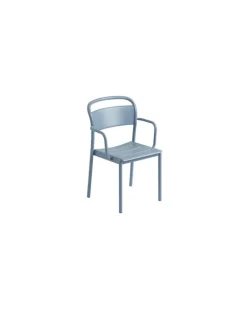 Stapelbarer Sessel Linear - Blau - Pulverbeschichteter Stahl - Designer Thomas Bentzen