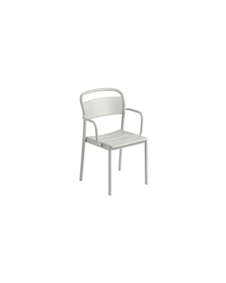 Stapelbarer Sessel Linear - Grau - Pulverbeschichteter Stahl - Designer Thomas Bentzen