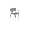 Stapelbarer Sessel Mom - Grün - gefirnister Stahl - Designer Florent Coirier