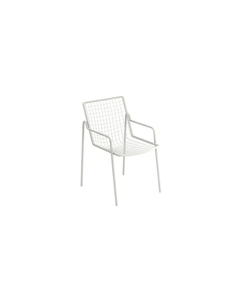 Stapelbarer Sessel Rio R50 - Weiß - Stahl - Designer Anton Cristell
