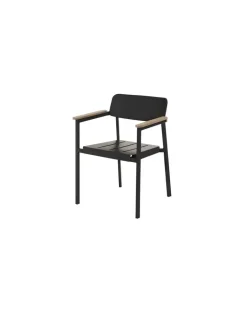 Stapelbarer Sessel Shine - Schwarz - Teakholz - Designer Arik Levy