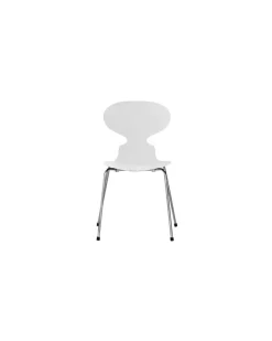 Stapelbarer Stuhl Fourmi - Weiß - Eschefurnier - Designer Arne Jacobsen