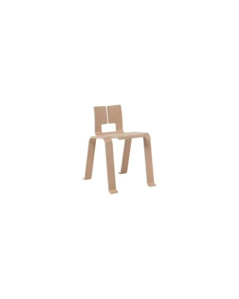 Stapelbarer Stuhl i Maestri - Holz natur - Eichenholzfurnier - Designer Charlotte Perriand