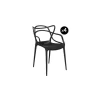 Stapelbarer Stuhl Masters - Schwarz - Recyceltes thermoplast. Technopolymer - Designer Philippe STARCK with Eugeni QUITLLET