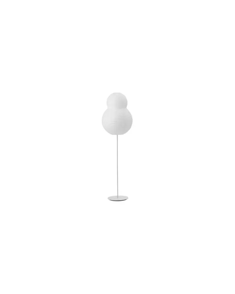 Stehleuchte Puff - Weiß - Reispapier - Designer Saskia Huebner