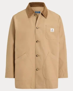 Steppjacke aus Baumwollsegeltuch Tan