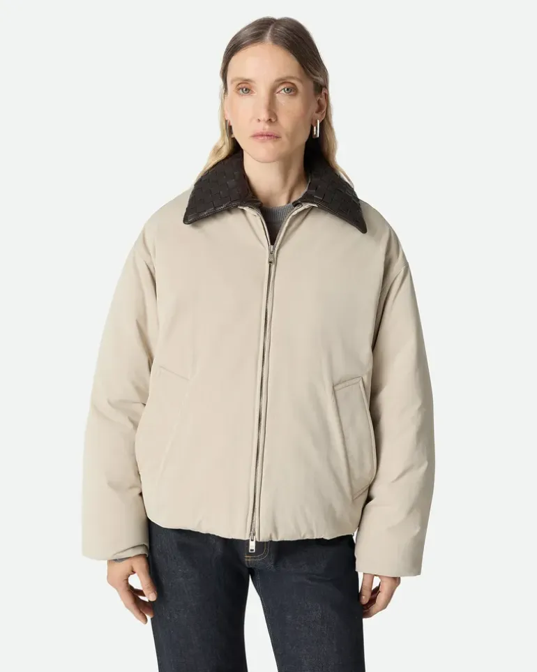 Steppjacke aus technischem Nylon-Grau - Damen