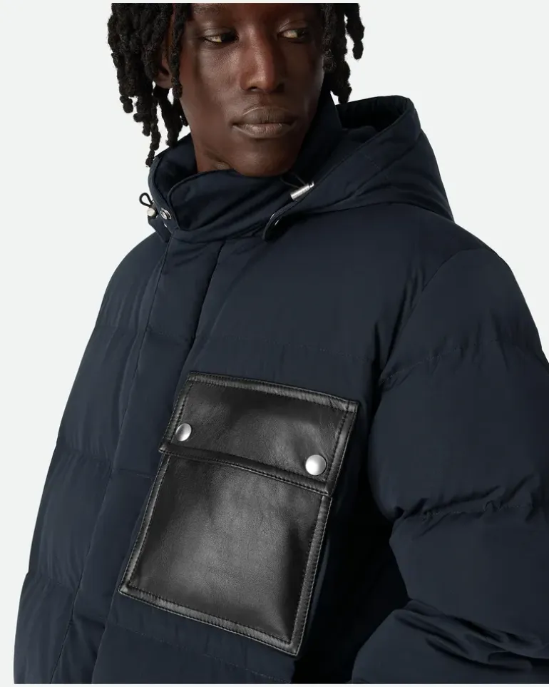 Steppjacke aus technischer Baumwolle-Blau - Herren