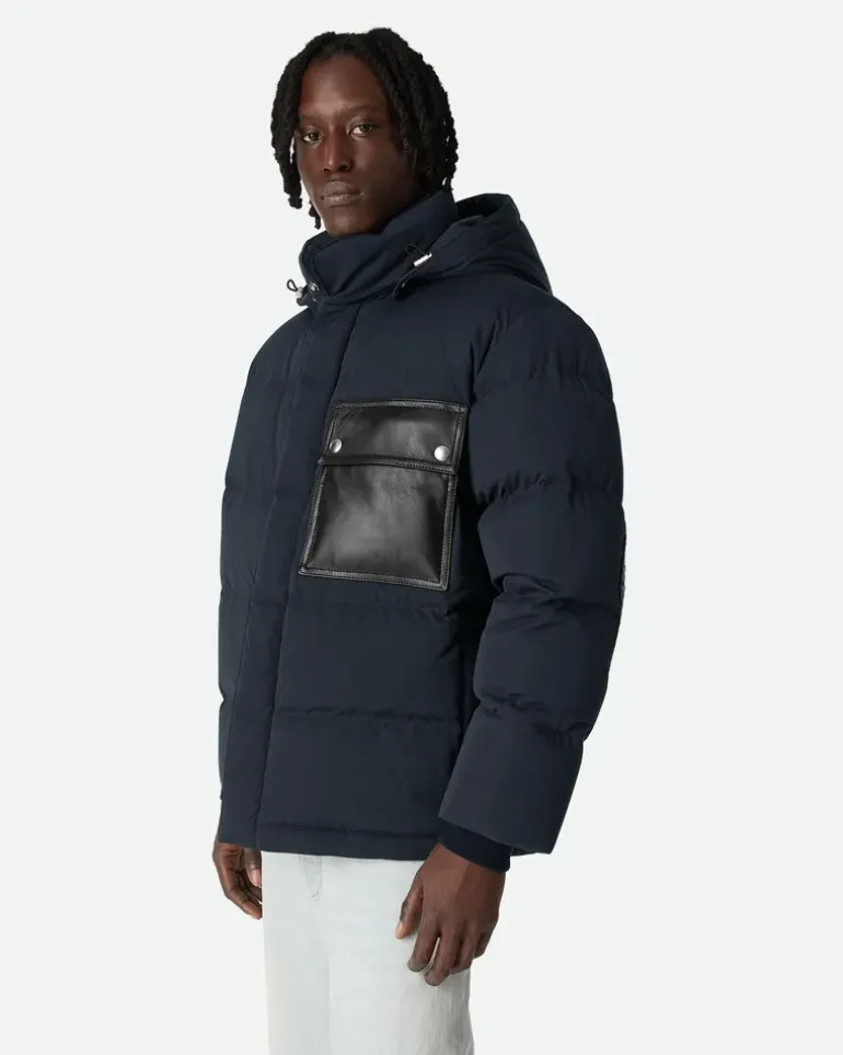 Steppjacke aus technischer Baumwolle-Blau - Herren