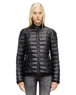 Steppjacke mit Biker-Details - Winterjacken - Damen - Schwarz