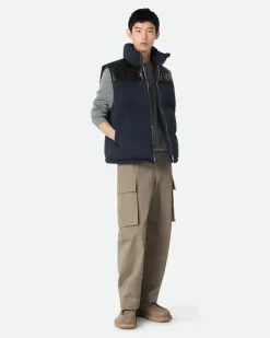 Steppweste aus technischem Nylon-Blau - Herren