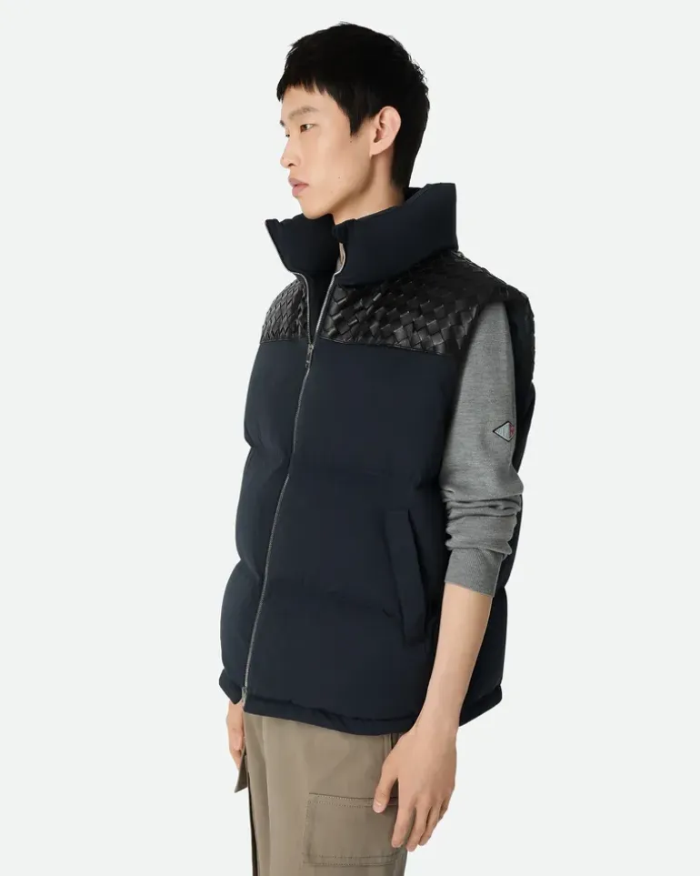 Steppweste aus technischem Nylon-Blau - Herren