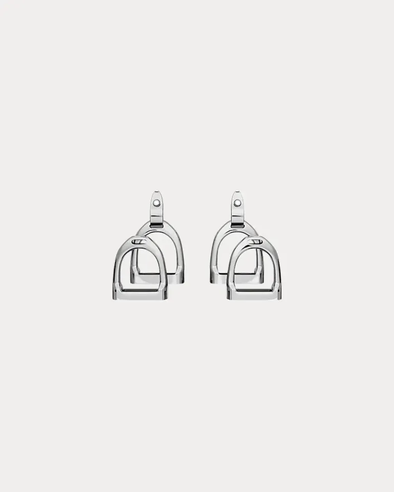 Sterlingsilber-Ohrringe mit Steigbügeln Silver
