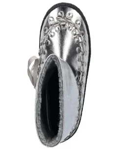 Stiefeletten im Metallic-Look - Silber