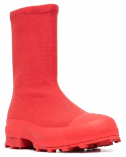 Stiefel mit Profilsohle - Rot